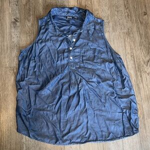 Simply Emma lightweight denim Sleeveless Blouse size 1X